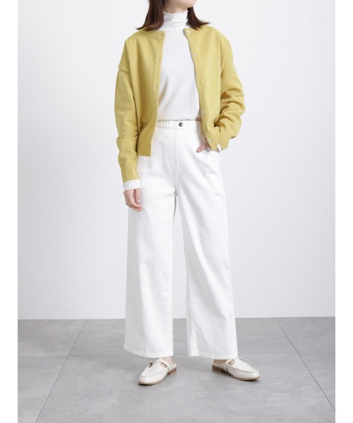 Samansa Mos2 blue（サマンサモスモスブルー）の「【ECO DENIM】ワイドストレートパンツ（その他パンツ・レディース・ネイビー/オフホワイト/サックスブルー・ﾌﾘ-）」の13枚目の写真