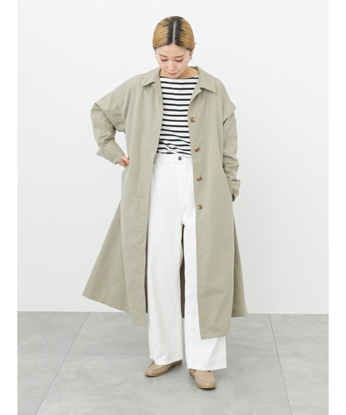 Samansa Mos2 blue（サマンサモスモスブルー）の「【ECO DENIM】ワイドストレートパンツ（その他パンツ・レディース・ネイビー/オフホワイト/サックスブルー・ﾌﾘ-）」の5枚目の写真