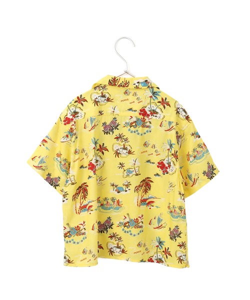 MAKE YOUR DAY(メイクユアデイ)の「アロハ柄半袖シャツ■80~140cm(シャツ/ブラウス・キッズ・イエロー/ブルー/サーモンピンク・100/120/130/140/110/90/80)」の14枚目の写真