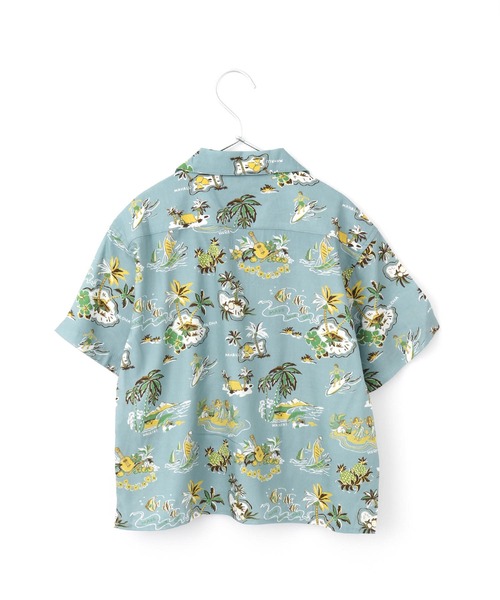 MAKE YOUR DAY(メイクユアデイ)の「アロハ柄半袖シャツ■80~140cm(シャツ/ブラウス・キッズ・イエロー/ブルー/サーモンピンク・100/120/130/140/110/90/80)」の16枚目の写真