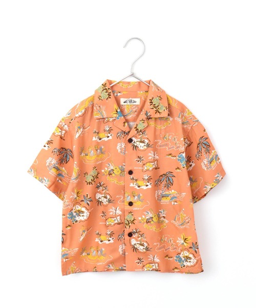 MAKE YOUR DAY(メイクユアデイ)の「アロハ柄半袖シャツ■80~140cm(シャツ/ブラウス・キッズ・イエロー/ブルー/サーモンピンク・100/120/130/140/110/90/80)」の18枚目の写真