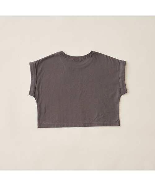 Lycee mine（リセマイン）の「【型崩れしないやわらかコットン】ロゴプリントミニ丈ドロップTシャツ（Tシャツ/カットソー・キッズ・ブルーグレー/アイボリー/ベージュ系/パープル/チャコール・100cm/110cm/120cm/130cm/140cm/150cm）」の18枚目の写真