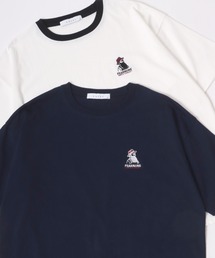 Lazar 別注 Cute Couple Tee/オーバーサイズ キュートカップル ワンポイント刺繍 半袖Tシャツ/レディース メンズ