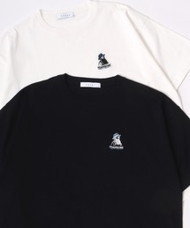 Lazar 別注 Cute Couple Tee/オーバーサイズ キュートカップル ワンポイント刺繍 半袖Tシャツ/レディース メンズ