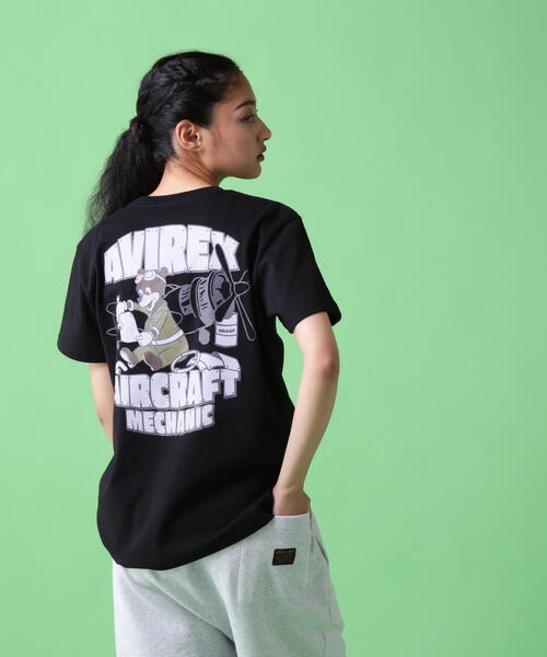 AVIREX（アヴィレックス）の「《WEB&DEPOT限定》CREW NECK T-SHIRT FLIGHT MECHANIC / クルーネック Tシャツ フライトメカニック / AVIREX / アヴィレックス（Tシャツ/カットソー・レディース・ホワイト/その他18/ピンク/その他10/ブラック・2XL/XL/F/L/M）」の7枚目の写真