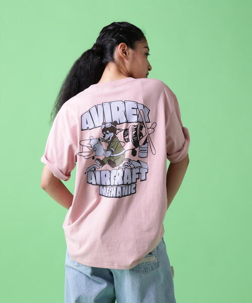 WEB&DEPOT限定》CREW NECK T-SHIRT FLIGHT MECHANIC / クルー