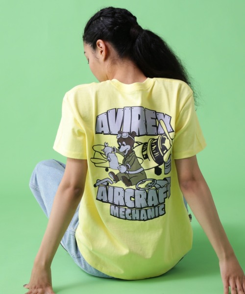 AVIREX（アヴィレックス）の「《WEB&DEPOT限定》CREW NECK T-SHIRT FLIGHT MECHANIC / クルーネック Tシャツ フライトメカニック / AVIREX / アヴィレックス（Tシャツ/カットソー・レディース・ホワイト/その他18/ピンク/その他10/ブラック・2XL/XL/F/L/M）」の5枚目の写真