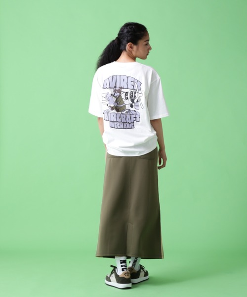 tシャツ 「WEB＆限定」CREW NECK T-SHIRT FLIGHT MECHANIC / クルーネック Tシャツ フライトメカニック AVIREX｜《WEB&DEPOT限定》CREW NECK T-SHIRT FLIGHT MECHANIC