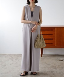 GeeRA | フロントタックＶネックオールインワン(つなぎ/オールインワン)