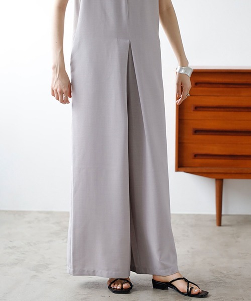 GeeRA（ジーラ）の「フロントタックＶネックオールインワン（つなぎ/オールインワン・レディース・ブラック/ベージュ・MEDIUM/LARGE）」の13枚目の写真