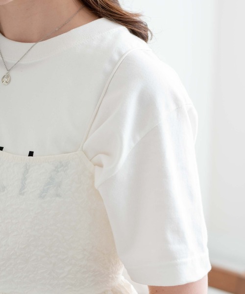 WEGO(ウィゴー)の「WEGO/フクレジャガードミニキャミワンピ(ワンピース・レディース・ホワイト/ブラック・FREE)」の5枚目の写真