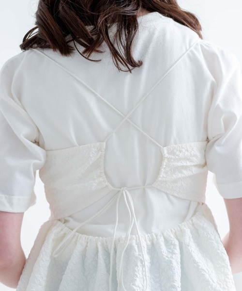 WEGO(ウィゴー)の「WEGO/フクレジャガードミニキャミワンピ(ワンピース・レディース・ホワイト/ブラック・FREE)」の7枚目の写真