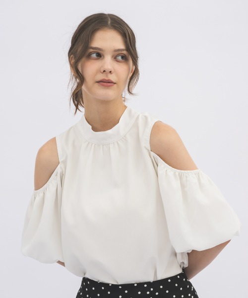 idem(イデム)の「open shoulder ribbon blouse/オフショルリボンブラウス(シャツ/ブラウス・レディース・アイボリー/ブラック/その他・FREE)」の17枚目の写真