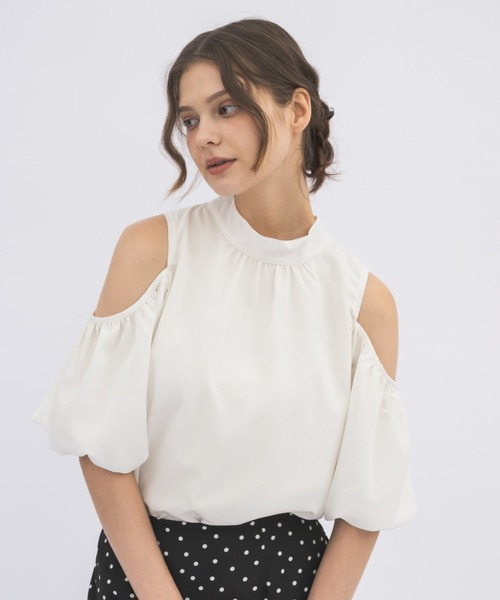 idem(イデム)の「open shoulder ribbon blouse/オフショルリボンブラウス(シャツ/ブラウス・レディース・アイボリー/ブラック/その他・FREE)」の15枚目の写真