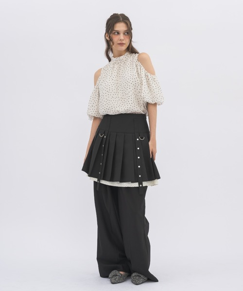 idem(イデム)の「open shoulder ribbon blouse/オフショルリボンブラウス(シャツ/ブラウス・レディース・アイボリー/ブラック/その他・FREE)」の18枚目の写真