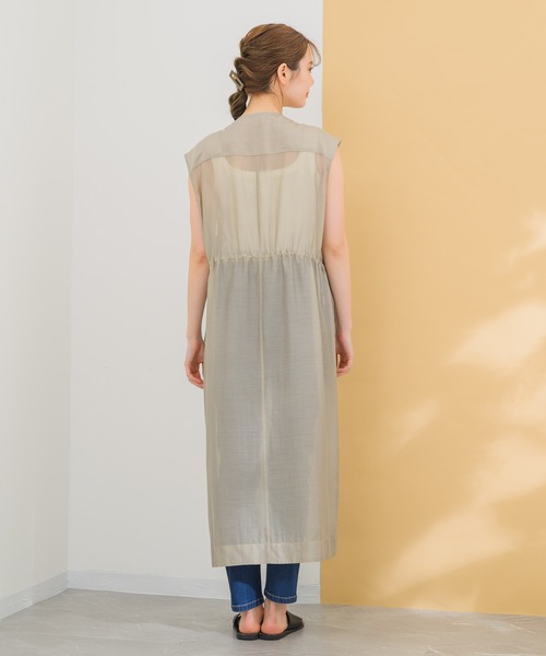 KATHARINE ROSS（キャサリンロス）の「【KATHARINE ROSS】シアワークジレ（ノーカラージャケット・レディース・ベージュ/ブラック・MEDIUM）」の17枚目の写真