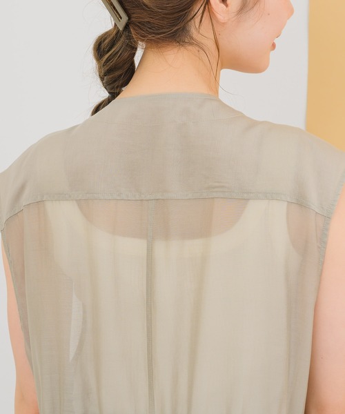 KATHARINE ROSS（キャサリンロス）の「【KATHARINE ROSS】シアワークジレ（ノーカラージャケット・レディース・ベージュ/ブラック・MEDIUM）」の18枚目の写真