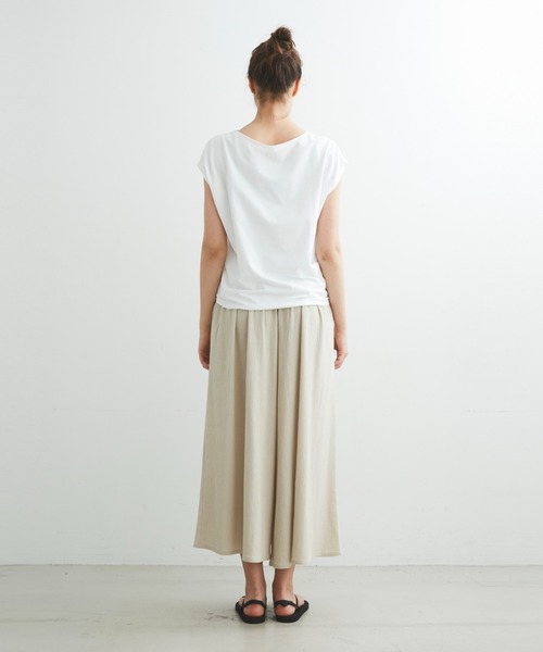 three dots(スリードッツ)の「パウダリーコットン フレンチタンク【吸水速乾・UVカット】(Tシャツ/カットソー・レディース・ホワイト/ブラック/ライトグレー/ネイビー系・SMALL/X-SMALL)」の15枚目の写真
