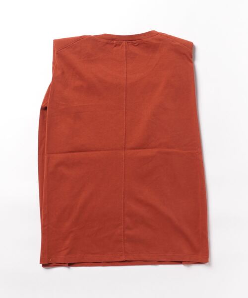 m.f.editorial（エムエフエディトリアル）の「m.f.エディトリアル レディース コットン ノースリーブ Tシャツ（Tシャツ/カットソー・レディース・レンガ/ベージュ/ホワイト・FREE）」の15枚目の写真