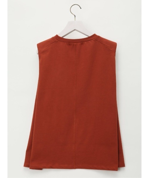 m.f.editorial（エムエフエディトリアル）の「m.f.エディトリアル レディース コットン ノースリーブ Tシャツ（Tシャツ/カットソー・レディース・レンガ/ベージュ/ホワイト・FREE）」の17枚目の写真