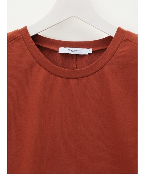 m.f.editorial（エムエフエディトリアル）の「m.f.エディトリアル レディース コットン ノースリーブ Tシャツ（Tシャツ/カットソー・レディース・レンガ/ベージュ/ホワイト・FREE）」の18枚目の写真