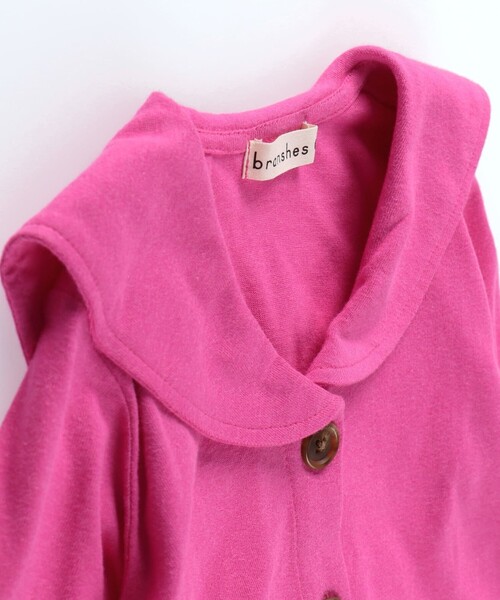 BRANSHES（ブランシェス）の「【接触冷感】セーラー衿カーディガン（カーディガン/ボレロ・キッズ・オフホワイト/ピンク・100/130/140/90/120/150/110）」の6枚目の写真