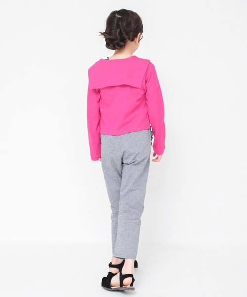 BRANSHES（ブランシェス）の「【接触冷感】セーラー衿カーディガン（カーディガン/ボレロ・キッズ・オフホワイト/ピンク・100/130/140/90/120/150/110）」の17枚目の写真