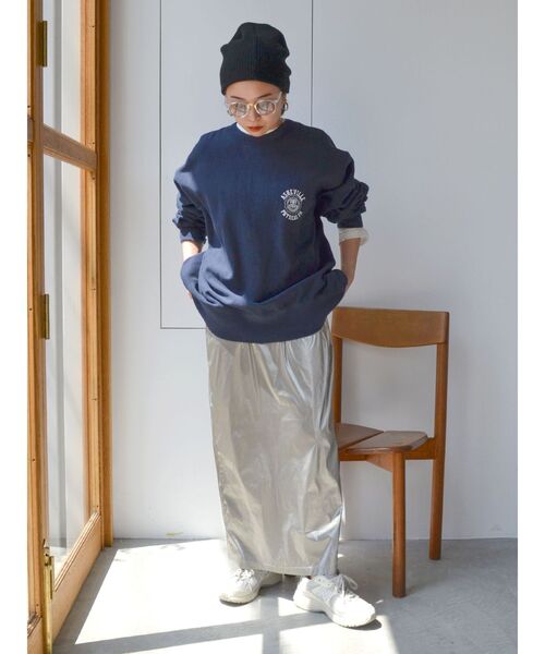 Ungrid（アングリッド）の「ローウエストスカート（スカート・レディース・ネイビー/シルバー・SMALL/MEDIUM）」の14枚目の写真