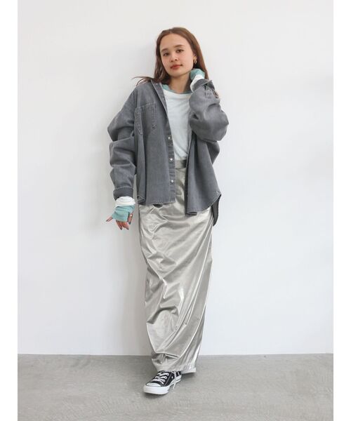 Ungrid（アングリッド）の「ローウエストスカート（スカート・レディース・ネイビー/シルバー・SMALL/MEDIUM）」の12枚目の写真