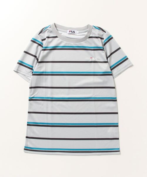 FILA(フィラ)の「【FILA】2枚組 ライトカーディガン + ボーダー半袖Tシャツ(カーディガンインナーセット)(アンサンブル・レディース・ライラック/ブラック/ミント/ネイビー/ライトグレー・L/LL/M/3L/S)」の11枚目の写真