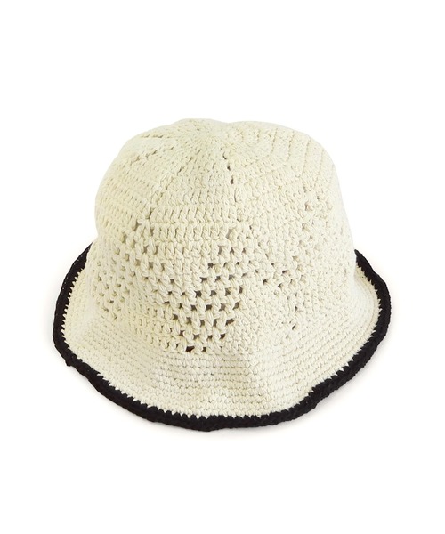 minia(ミニア)の「カラーエッジかぎ針編みハット(ハット・レディース・ブラック/アイボリー/オレンジ系/グリーン・FREE)」の15枚目の写真