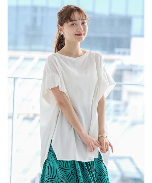 AMERICAN HOLIC（アメリカンホリック）の「キレイCottonボックスシルエットカットチュニック（チュニック・レディース・ブラック/チャコールグレー/オレンジ/オフホワイト/グレイッシュベージュ・M/L）」の22枚目の写真