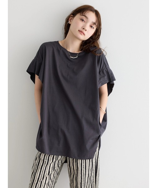 数々の賞を受賞 セール】キレイCottonボックスシルエットカットチュニック トップス