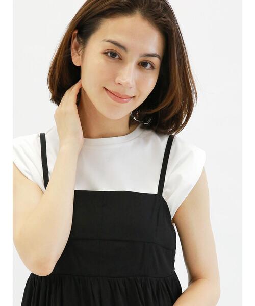 Te chichi（テチチ）の「シルケットノースリチュニック（Tシャツ/カットソー・レディース・ブラック/モカ/オフホワイト/ブルー・F）」の2枚目の写真