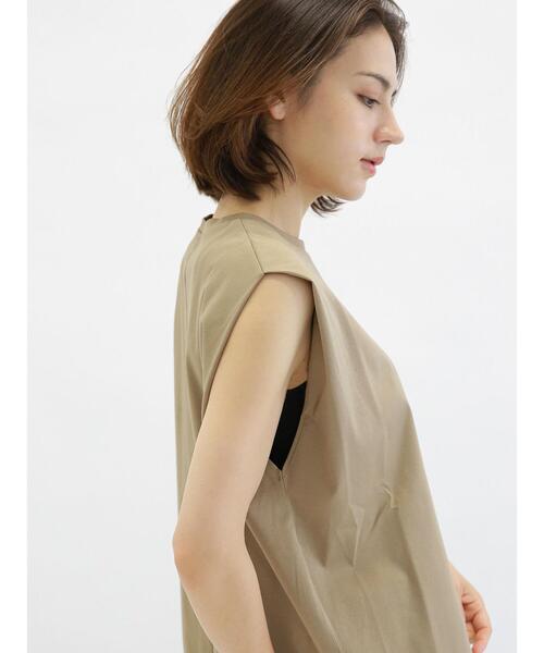 Te chichi（テチチ）の「シルケットノースリチュニック（Tシャツ/カットソー・レディース・ブラック/モカ/オフホワイト/ブルー・F）」の3枚目の写真