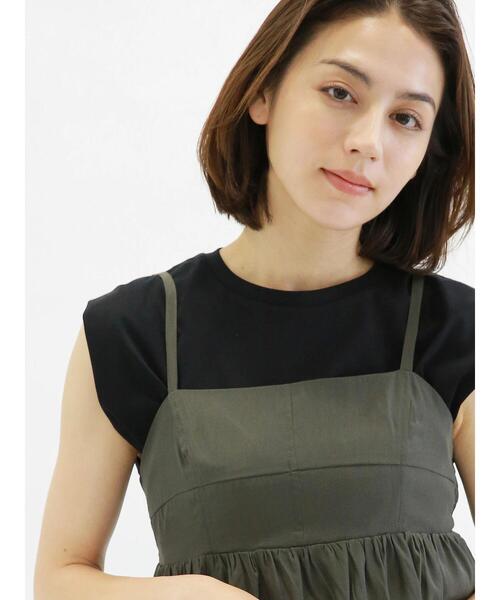 Te chichi（テチチ）の「シルケットノースリチュニック（Tシャツ/カットソー・レディース・ブラック/モカ/オフホワイト/ブルー・F）」の5枚目の写真