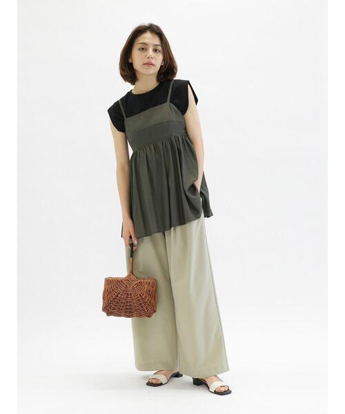 Te chichi（テチチ）の「シルケットノースリチュニック（Tシャツ/カットソー・レディース・ブラック/モカ/オフホワイト/ブルー・F）」の6枚目の写真