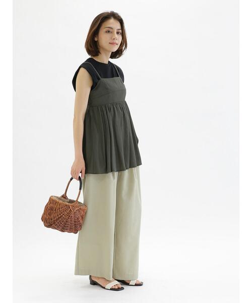 Te chichi（テチチ）の「シルケットノースリチュニック（Tシャツ/カットソー・レディース・ブラック/モカ/オフホワイト/ブルー・F）」の7枚目の写真