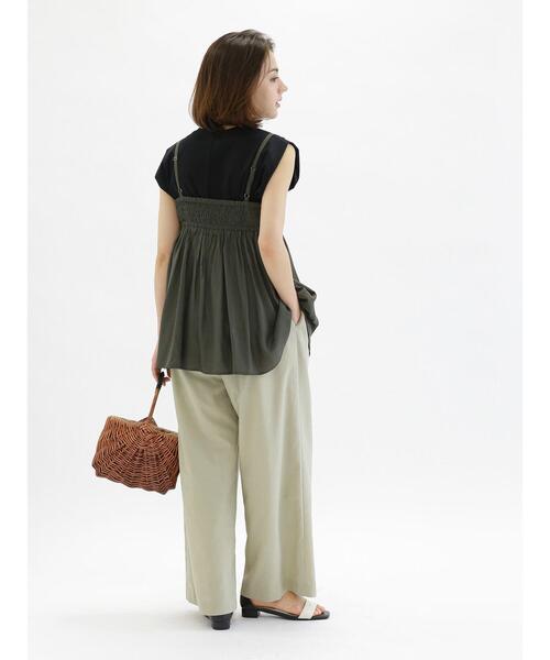 Te chichi（テチチ）の「シルケットノースリチュニック（Tシャツ/カットソー・レディース・ブラック/モカ/オフホワイト/ブルー・F）」の9枚目の写真