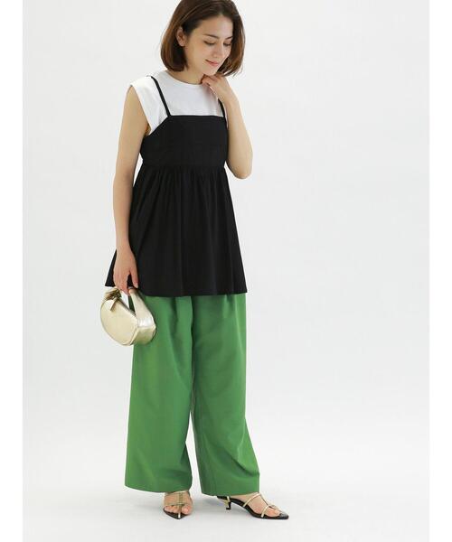 Te chichi（テチチ）の「シルケットノースリチュニック（Tシャツ/カットソー・レディース・ブラック/モカ/オフホワイト/ブルー・F）」の11枚目の写真