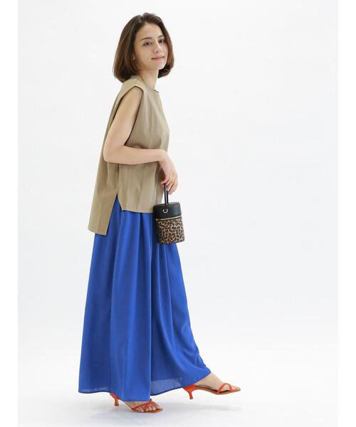 Te chichi（テチチ）の「シルケットノースリチュニック（Tシャツ/カットソー・レディース・ブラック/モカ/オフホワイト/ブルー・F）」の16枚目の写真