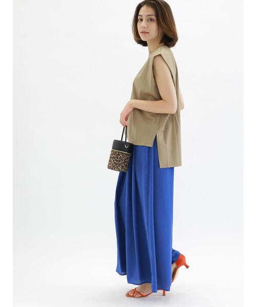 Te chichi（テチチ）の「シルケットノースリチュニック（Tシャツ/カットソー・レディース・ブラック/モカ/オフホワイト/ブルー・F）」の18枚目の写真