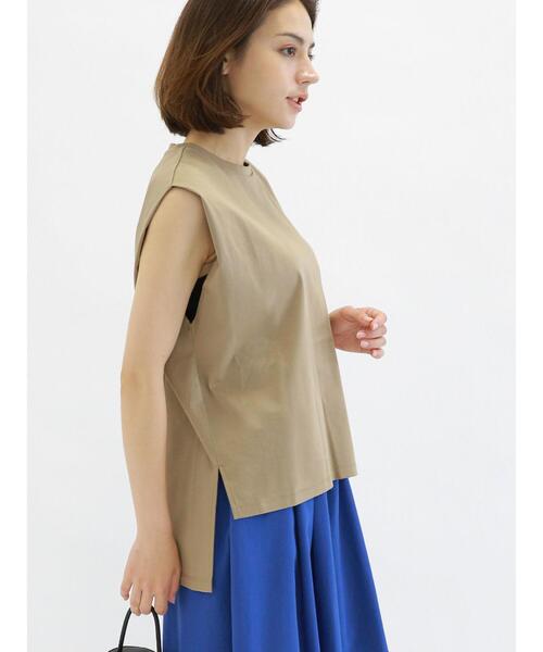 Te chichi（テチチ）の「シルケットノースリチュニック（Tシャツ/カットソー・レディース・ブラック/モカ/オフホワイト/ブルー・F）」の19枚目の写真