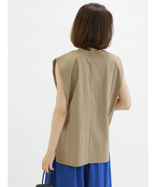 Te chichi（テチチ）の「シルケットノースリチュニック（Tシャツ/カットソー・レディース・ブラック/モカ/オフホワイト/ブルー・F）」の20枚目の写真