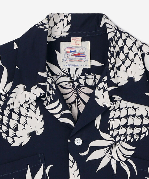 ブラウス シャツ Duke Kahanamoku | ハワイアンシャツ パイナップル WOMEN レディース Duke Kahanamoku | ハワイアンシャツ パイナップル WOMEN