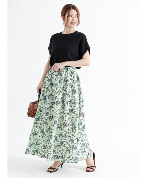 Te chichi（テチチ）の「フレンチスリーブニット【接触冷感】（ニット/セーター・レディース・ブラウン/ブルー/ブラック/イエロー・F）」の7枚目の写真