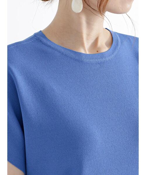 Te chichi（テチチ）の「フレンチスリーブニット【接触冷感】（ニット/セーター・レディース・ブラウン/ブルー/ブラック/イエロー・F）」の13枚目の写真