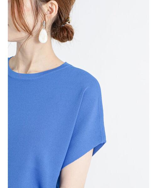 Te chichi（テチチ）の「フレンチスリーブニット【接触冷感】（ニット/セーター・レディース・ブラウン/ブルー/ブラック/イエロー・F）」の14枚目の写真