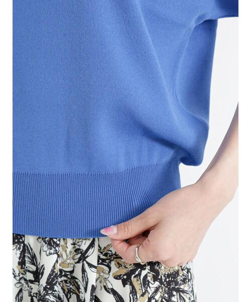 Te chichi（テチチ）の「フレンチスリーブニット【接触冷感】（ニット/セーター・レディース・ブラウン/ブルー/ブラック/イエロー・F）」の15枚目の写真