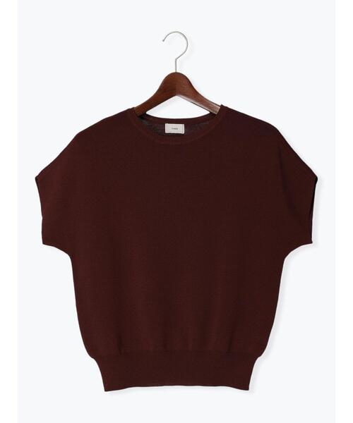 Te chichi（テチチ）の「フレンチスリーブニット【接触冷感】（ニット/セーター・レディース・ブラウン/ブルー/ブラック/イエロー・F）」の17枚目の写真